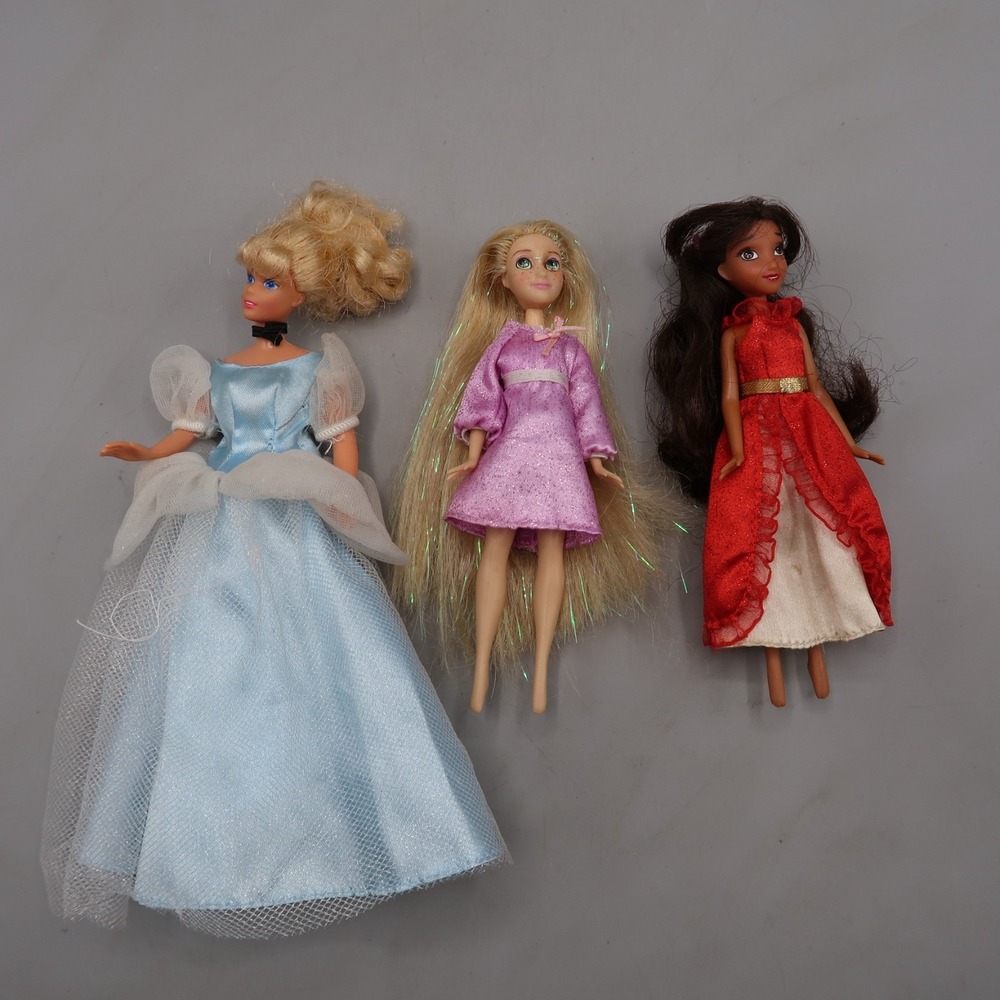 Disney Mini Princesses Lot 6 inch Cinderella, Rapunzel Tangled, Elena of Avalor